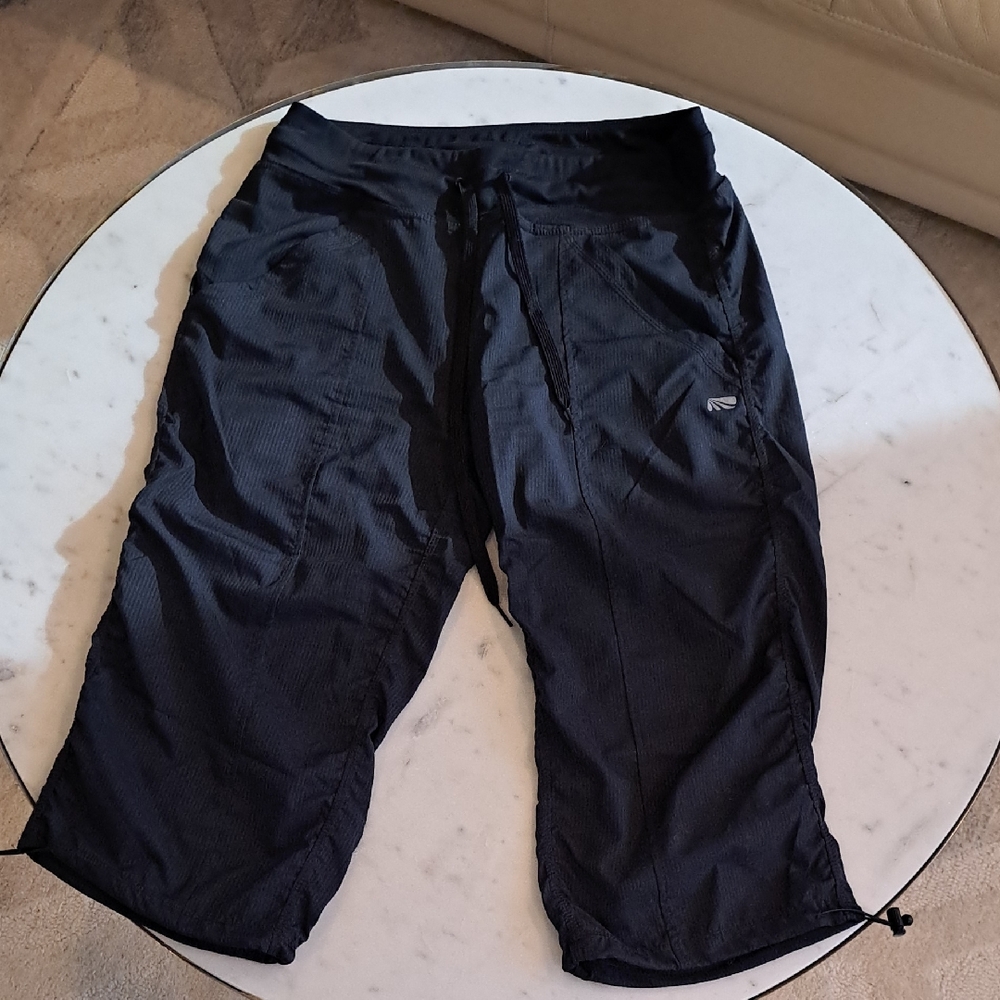 Women's Black on Black Stripe Active Pants